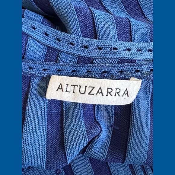 Altuzarra Blue Striped Viscose Sweater Top SMALL - Picture 4 of 7